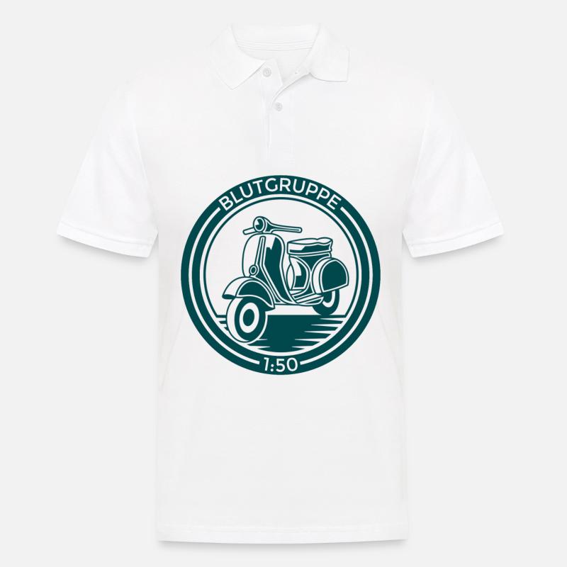 Zweitakter Roller Geschenk Gemisch - Männer Poloshirt - Weiß