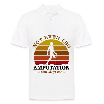 Not even Leg amputation can stop me - Männer Poloshirt - Weiß - Vorne - Kai (181cm)