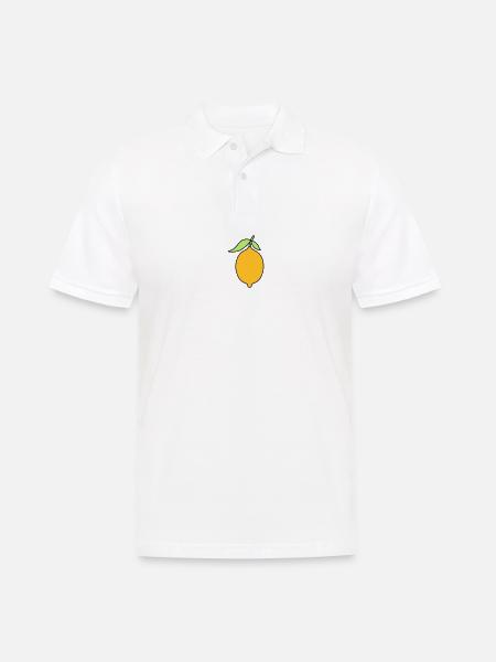 Zitrone - Männer Poloshirt - Weiß