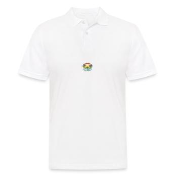 California Retro Surfer Palm Beach Vacances - Polo Homme - blanc - Devant - Kai (181cm)