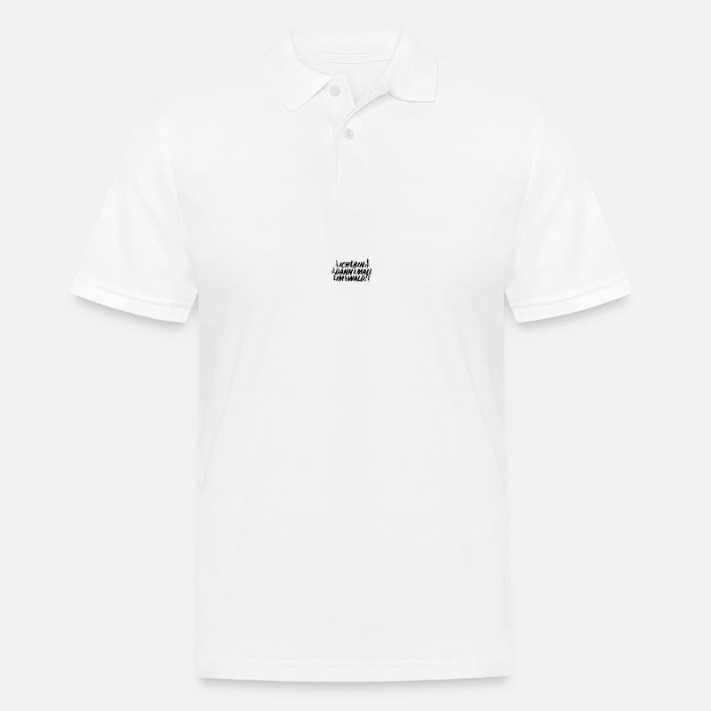 Ich bin dann mal im Wald Holzfäller Axt Spruch - Männer Poloshirt - Weiß