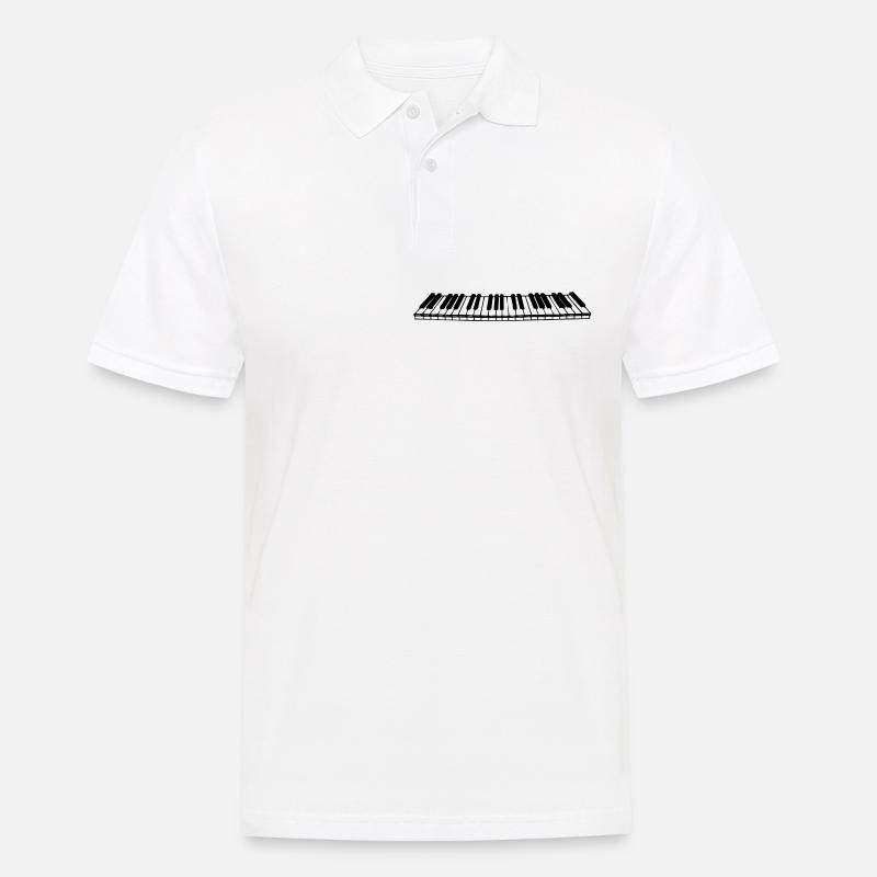Keyboard - Männer Poloshirt - Weiß