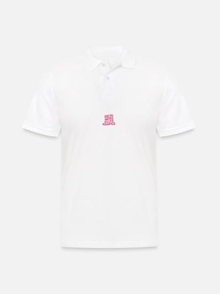 Social Media Killed Romance - Men's Polo Shirt - white