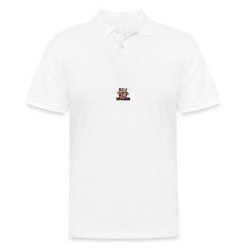 Half Coffee half Teacher Halb Kaffee halb Lehrer - Männer Poloshirt - Weiß - Vorne - Kai (181cm)