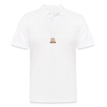 Half Coffee half Teacher Halb Kaffee halb Lehrer - Männer Poloshirt - Weiß - Vorne - Kai (181cm)