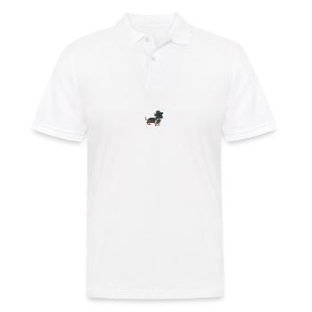 Bayerischer Dackel rot weißes Hemd Tracht Bayern - Männer Poloshirt - Weiß - Vorne - Kai (181cm)