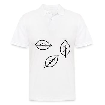 Leaf Icon Three Leaves Shape Nature - Men's Polo Shirt - white - Front - Kai (181cm)