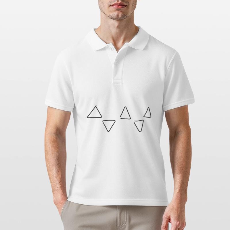Triangular pattern Men's Polo Shirt