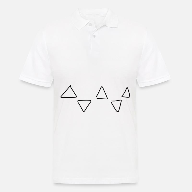 Triangular pattern - Men's Polo Shirt - white
