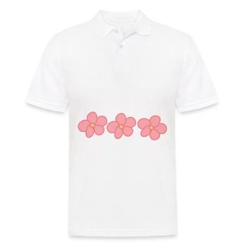 Trois fleurs fleur plante rose forme - Polo Homme - blanc - Devant - Kai (181cm)