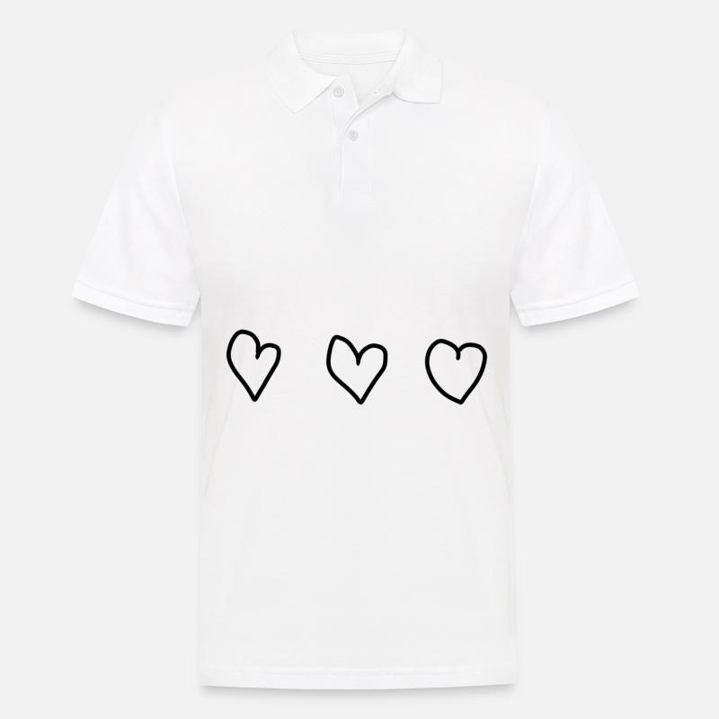 drei herzen herz - Männer Poloshirt - Weiß