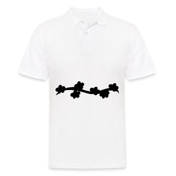 planter des fleurs fleur, ligne branche, - Polo Homme - blanc - Devant - Kai (181cm)