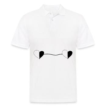 Two Hearts Line - Men's Polo Shirt - white - Front - Kai (181cm)
