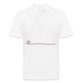 Icône de la ligne de cœur - Polo Homme - blanc - Devant - Kai (181cm)