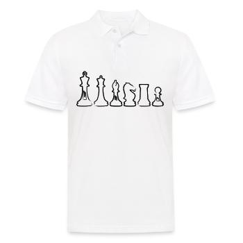 échecs - Polo Homme - blanc - Devant - Kai (181cm)