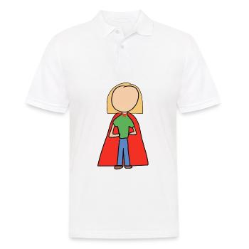 Heldin Frau Held Symbol Mensch - Männer Poloshirt - Weiß - Vorne - Kai (181cm)
