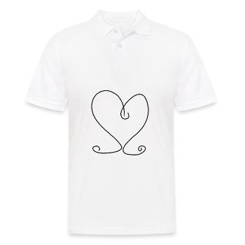 Symbol Herz Liebe - Männer Poloshirt - Weiß - Vorne - Kai (181cm)