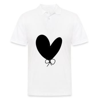 Schleife Herz Symbol - Männer Poloshirt - Weiß - Vorne - Kai (181cm)