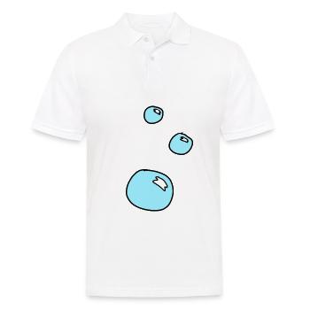 Bulles de savon cercles forme eau bleu - Polo Homme - blanc - Devant - Kai (181cm)