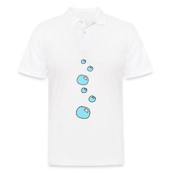 Soap Bubbles Circles Shape Water Shape Blue - Men's Polo Shirt - white - Front - Kai (181cm)