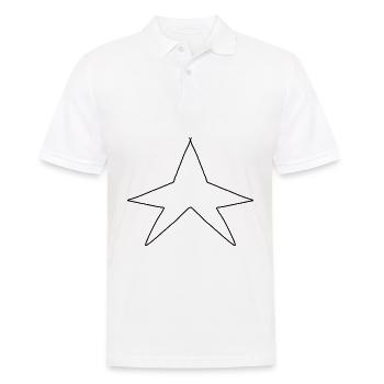 Symbole en forme d’étoile - Polo Homme - blanc - Devant - Kai (181cm)