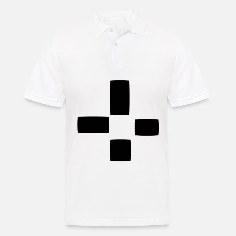 Square Pattern Four Shapes Shape - Men's Polo Shirt - white