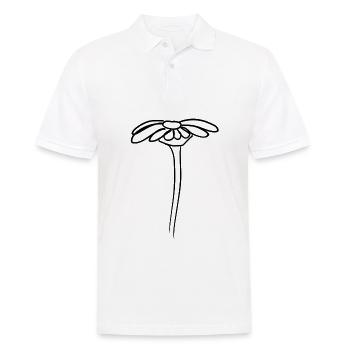 Blume Symbol Seite pflanze form symbol - Männer Poloshirt - Weiß - Vorne - Kai (181cm)