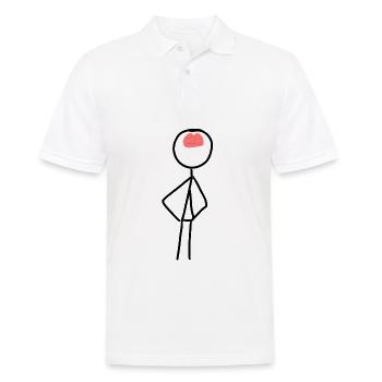 Cerveau de symbole humain - Polo Homme - blanc - Devant - Kai (181cm)