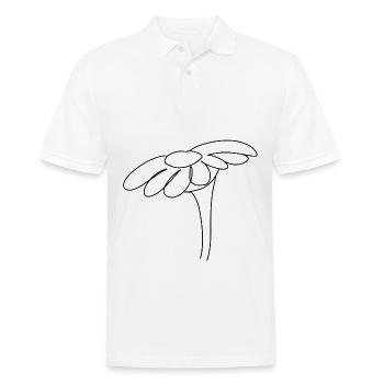 Blume Symbol Blüte Pflanze - Männer Poloshirt - Weiß - Vorne - Kai (181cm)