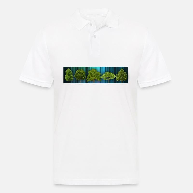 different Trees - Männer Poloshirt - Weiß