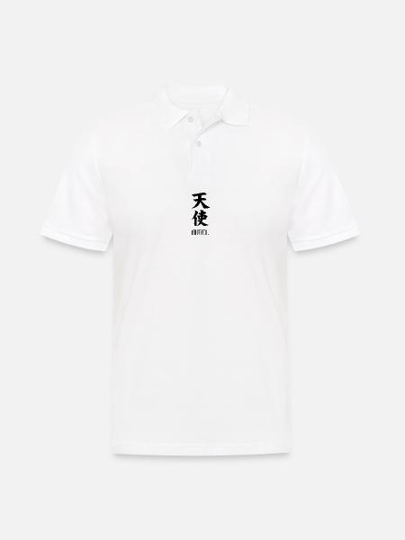 Engel Japanisches Zeichen - Männer Poloshirt - Weiß