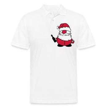 weihnachtsmann mit bier - Männer Poloshirt - Weiß - Vorne - Kai (181cm)