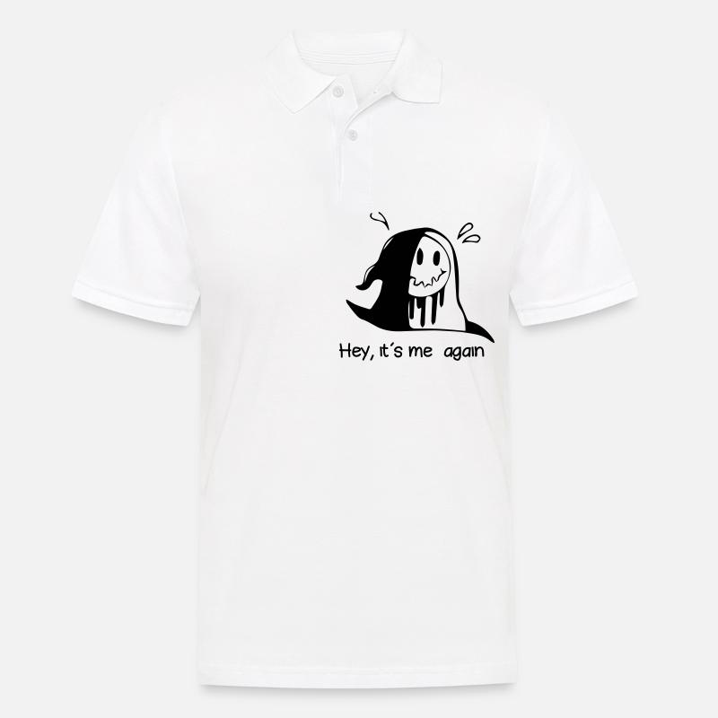 Hey, it´s me again. - Männer Poloshirt - Weiß