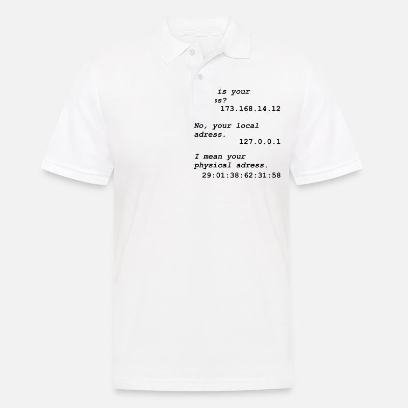 Programmazione Scienziato informatico Informatica - Polo da uomo - bianco