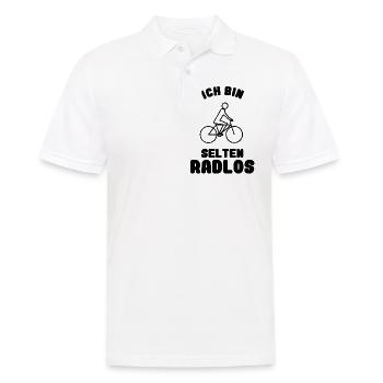 Fahrrad - Ich bin Selten Radlos - MTB Radtour - Männer Poloshirt - Weiß - Vorne - Kai (181cm)
