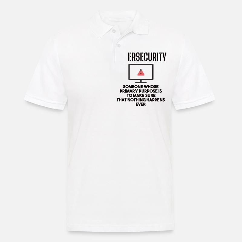 Cybersecurity - IT Security Computer Scientists - Men's Polo Shirt - white