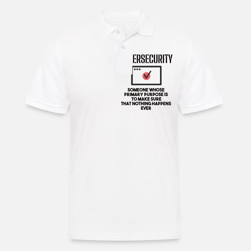 Cybersecurity - IT-Sicherheit Informatiker - Männer Poloshirt - Weiß