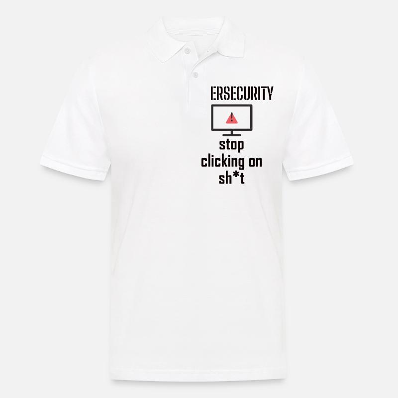Cybersecurity - IT-Sicherheit Informatiker - Männer Poloshirt - Weiß