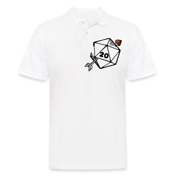 Pen and paper arrow dice heart - Polo Homme - blanc - Devant - Kai (181cm)
