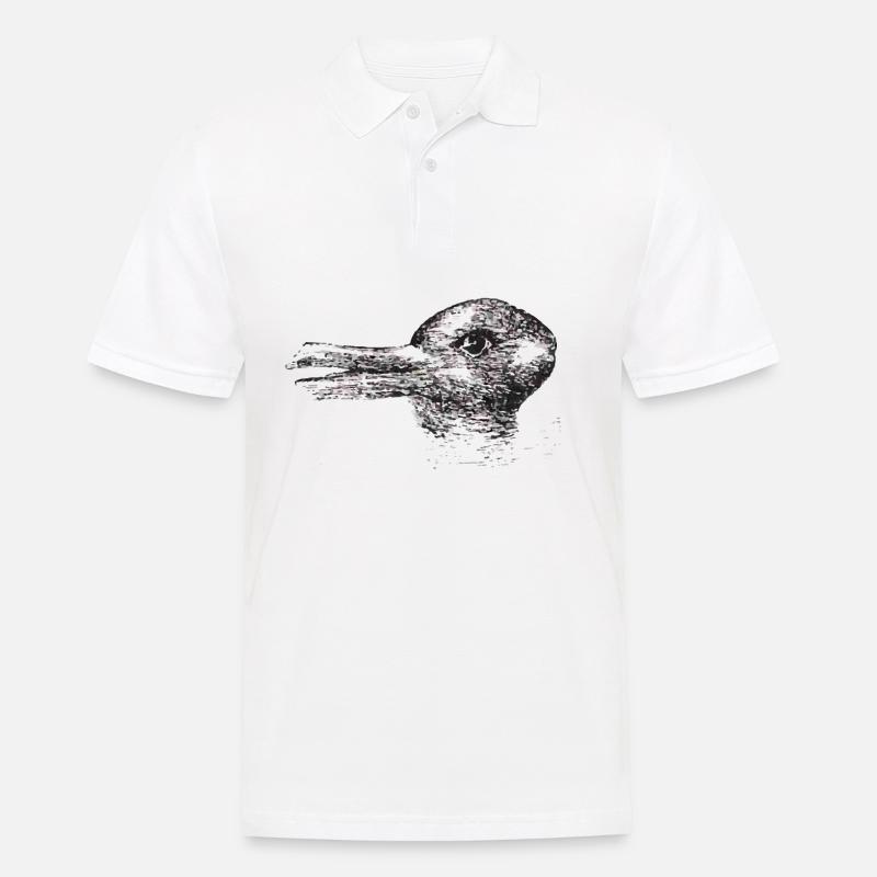 ente oder hase - Männer Poloshirt - Weiß