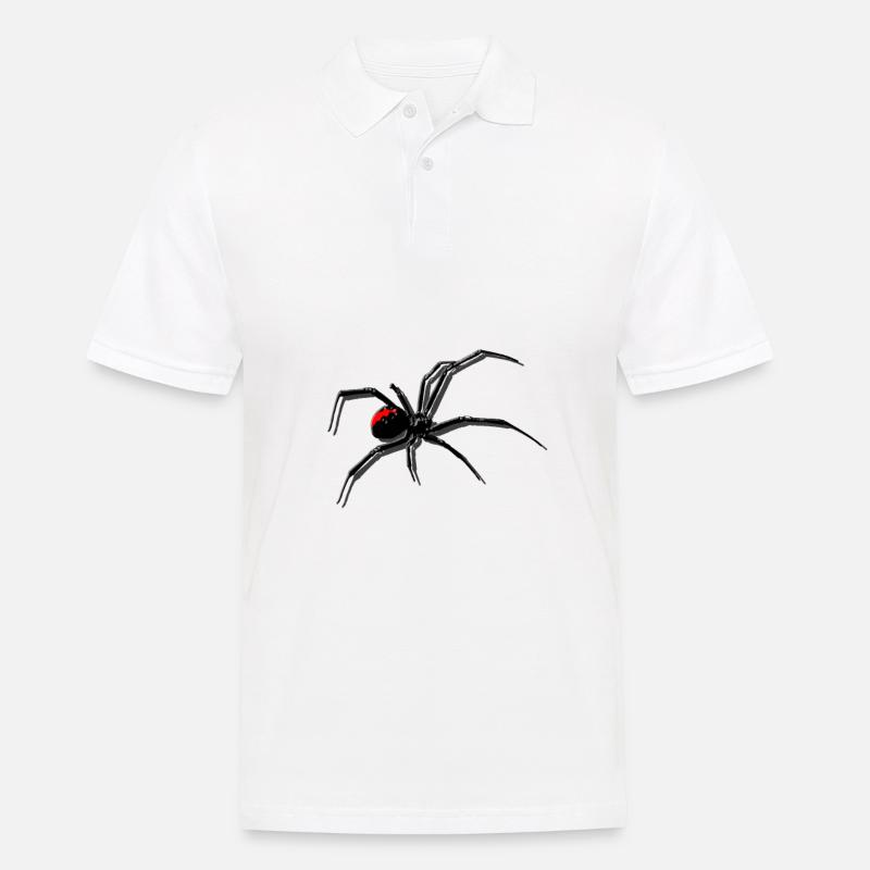 Spinne in 3D - Mit Schatten - Männer Poloshirt - Weiß