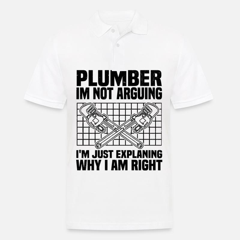 Klempner Sprüche | Handwerker Azubi Geschenkideen - Männer Poloshirt - Weiß