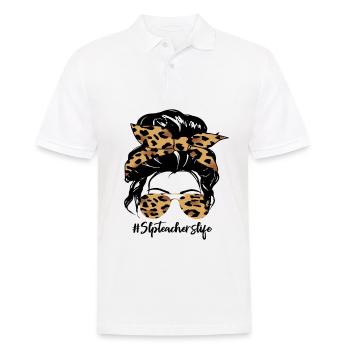 Leopard Bow Hair & Sunglasses - Men's Polo Shirt - white - Front - Kai (181cm)