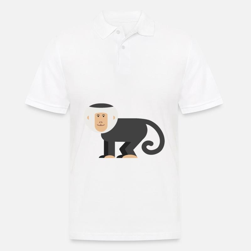 Monkey Capuchin monkey - Men's Polo Shirt - white