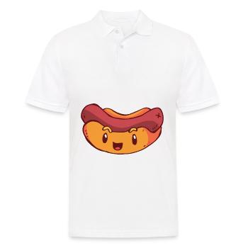 hot dog - Men's Polo Shirt - white - Front - Kai (181cm)