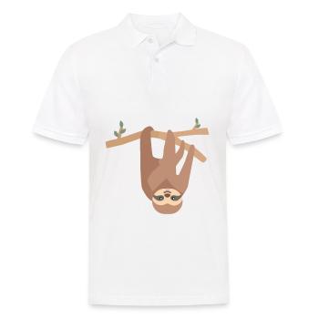 sloth - Men's Polo Shirt - white - Front - Kai (181cm)