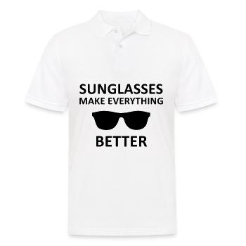 Lunettes de soleil disant cadeau lunettes de soleil - Polo Homme - blanc - Devant - Kai (181cm)