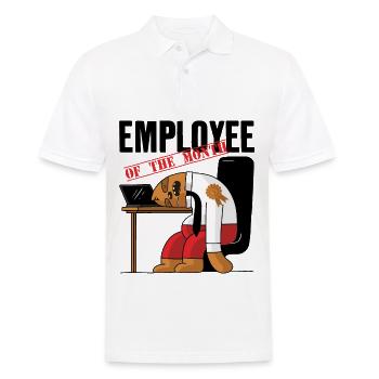 EMPLOYEE OF THE MONTH - Men's Polo Shirt - white - Front - Kai (181cm)