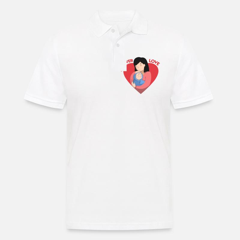 Forever Love Baby Mutter - Männer Poloshirt - Weiß