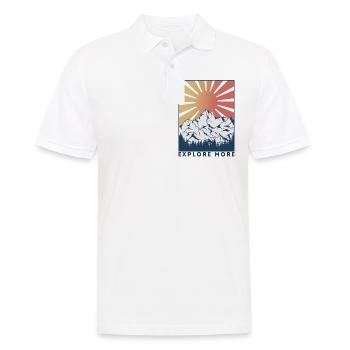 Explore more randonneurs montagnes nature cadeau escalade - Polo Homme - blanc - Devant - Kai (181cm)